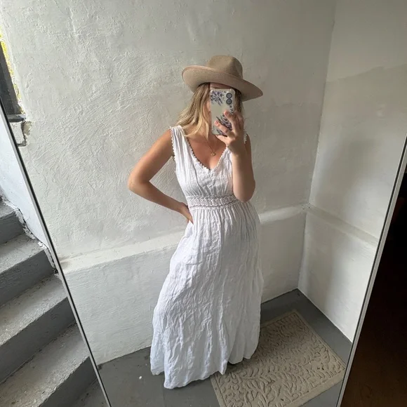 Italian 100% linen maxi dress - Picture 2 of 11